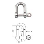 Straight D Shackle With Captive Pin S0115-CPC_6