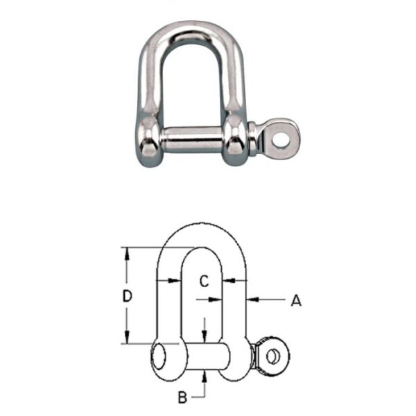 Straight D Shackle With Screw Pin S0115-C_6