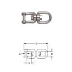 Jaw & Eye Swivel w/ No Snag Pin S0155