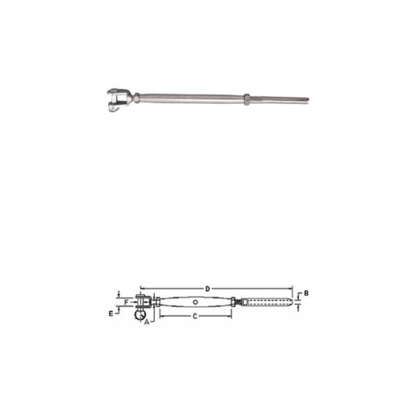 Jaw & Swage Turnbuckle S0781