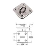 Heavy Duty Square Pad Eye S3704