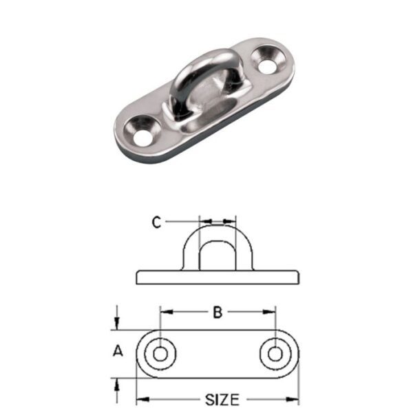 Heavy Duty Oblong Pad Eye S3705