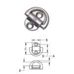 Heavy Duty Folding Pad Eye S3712