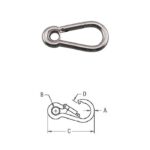 Spring Clip w/ Eye s0121-c