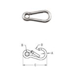 Key Lock Spring Clip w/ Eye S0121