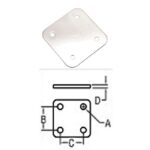 Heavy Duty Square Back Plate S3704
