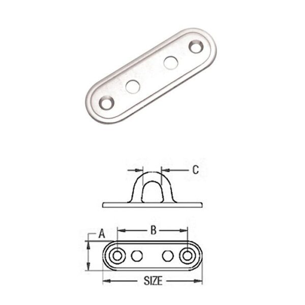 Oblong Back Plate S3706