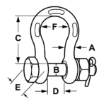 Galvanized Bolt Anchor Shackle