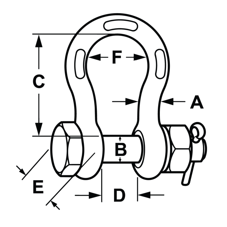 Galvanized Bolt Anchor Shackle