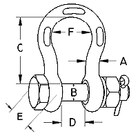 Bolt Anchor Shackle - Import