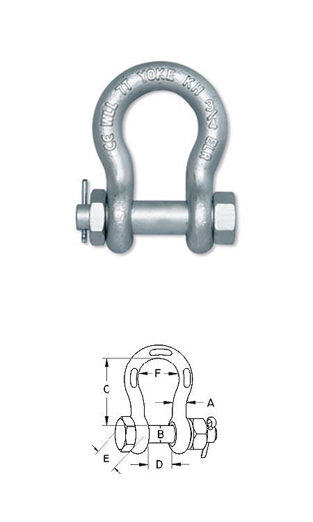 Anchor Shackle (Safety Bolt) - Yoke 8-808